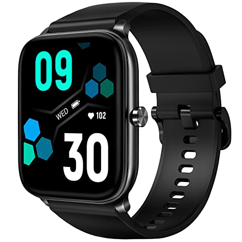 HAYLOU GST Smartwatch, 1.69'' Reloj Inteligente Hombre Mujer con Monitor de Frecuencia Cardaca de Sueño, SPO₂, IP68, 12 Modos Deportivos, Pulsera Actividad Inteligente para iOS Android (220mAh, 50g)