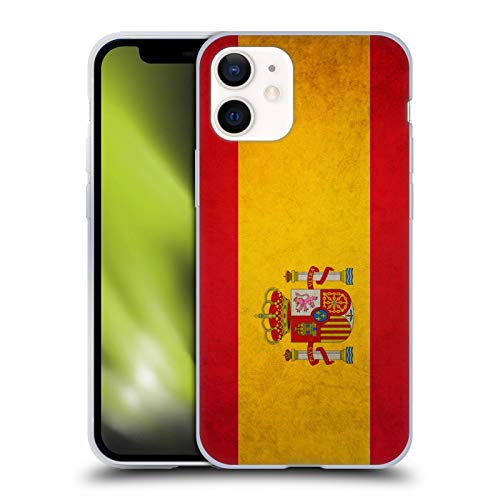 Head Case Designs Español De España Banderas Vintage Carcasa de Gel de Silicona Compatible con Apple iPhone 12 Mini
