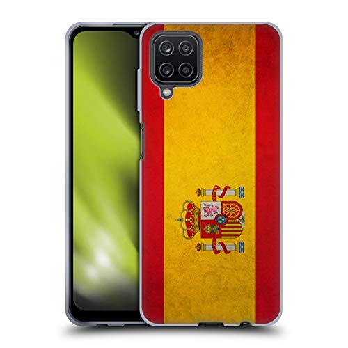 Head Case Designs Español De España Banderas Vintage Carcasa de Gel de Silicona Compatible con Samsung Galaxy A12 (2020)