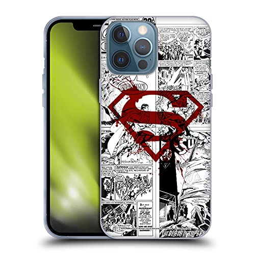 Head Case Designs Licenciado Oficialmente Superman DC Comics Splatter Logo Rojo Arte del cómic Carcasa de Gel de Silicona Compatible con Apple iPhone 13 Pro MAX