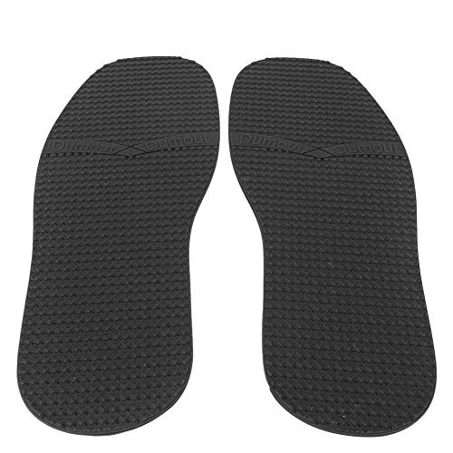 HEEPDD Un par de Zapatos de Cuero de Caucho Natural Zapatos Antideslizantes Resistentes al Desgaste Suela de Grano Elevado Reparación de Suela Almohadilla para Reparar Zapatos de Cuero(Negro)