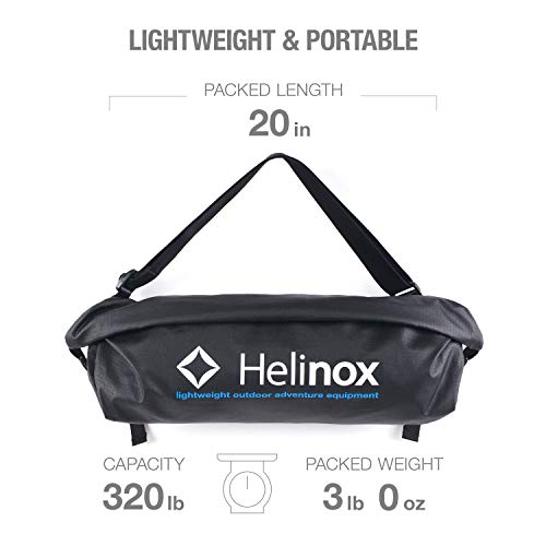 Helinox Incline - Silla plegable ajustable al aire libre para eventos, color negro