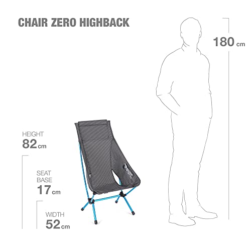 Helinox Silla de camping Chair Zero High-Back, extra ligera, cómoda y compacta (negro)