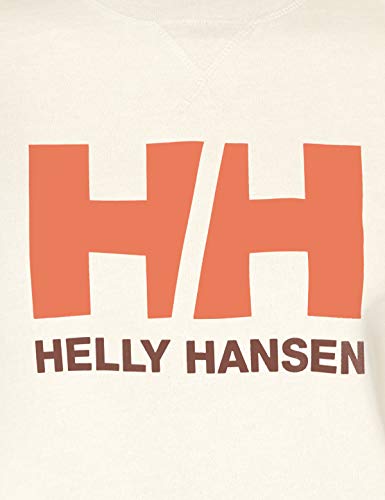 Helly Hansen HH Logo Crewneck French Terry Sweatshirt Sudadera, 047 Snow, M para Mujer
