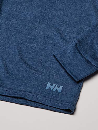 Helly Hansen HH Merino Mid 1/2 Zip Camiseta Térmica, Hombre, 604 North Sea Blue Melange, 2XL
