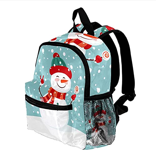 HEOH Llevar mochila con estilo muñeco de nieve de dibujos animados en las montañas
