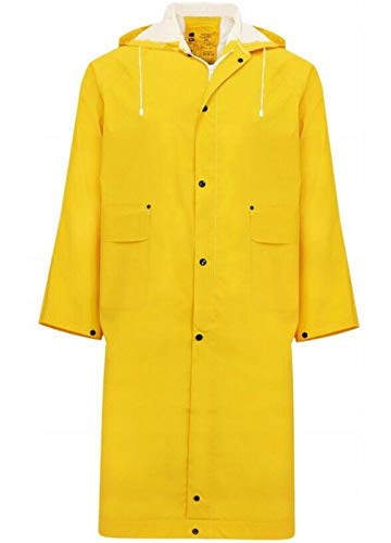 H&G Chubasquero unisex, chaqueta de goma para viajes, camping, pesca, no se moja., amarillo, XXXL