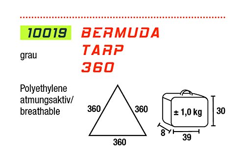 High Peak Bermuda Tarp Grau Tienda, Gris, 360 x 360 x 360 cm