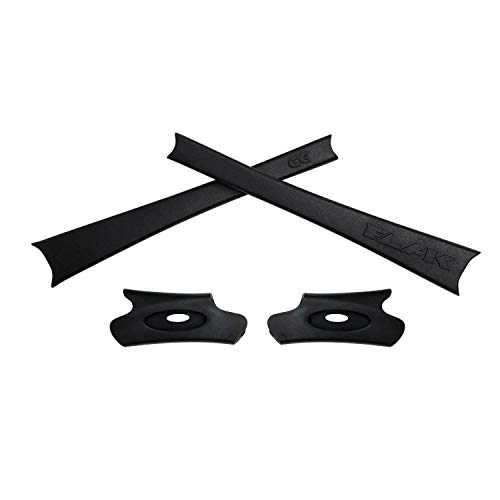 HKUCO Black Replacement Rubber Kit For Oakley Flak Jacket /Flak Jacket XLJ Sunglass Earsocks