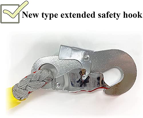 HNWTKJ Dispositivo Retractil Anticaidas Equipo Personal de Protección contra Caídas, Gancho Autoblocante + Cable + Doble Concha (Size : 3m)