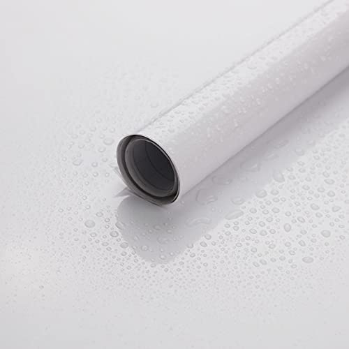 Hode papel adhesivo para muebles, blanco impermeable vinilo adhesivo muebles decoración 30×200cm.