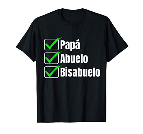 Hombre Divertido Papá Abuelo Bisabuelo Anuncio Embarazo Abuelos Camiseta