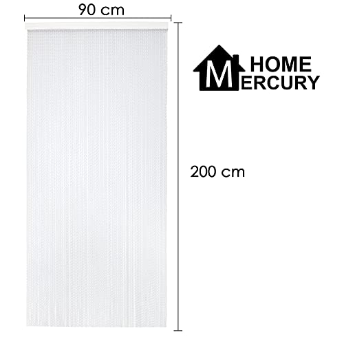 HOME MERCURY – Cortina espiral para puerta exterior o interior, material PVC – libre de insectos (200x90CM, Transparente R9)
