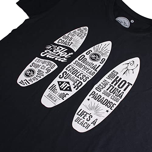 Hot Tuna Trio Surfboards-Mens T Camiseta, Azul (Navy Navy), XX-Large para Hombre