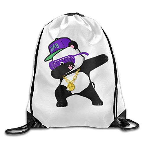 huatongxin Drawstring Backpack Bolsos de Hombro Tipo Mochila Dabbing Panda2.PNG Drawstring Backpack Bolsos de Hombro Tipo Mochila Training Gym Sack For Man and Women 16.9" 14"