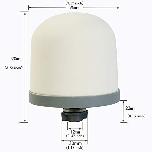 Huining Filtro de agua de cúpula de cerámica, filtro de repuesto para unidad de prefiltración de agua,para sistema de filtración de cubo de agua doméstico (2 unidades)