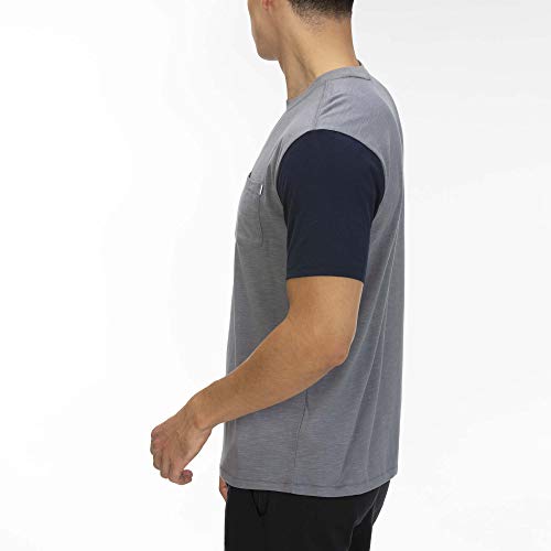 Hurley M Dri-Fit Bridge Pocket S/S Camisetas, Hombre, Cool Grey, S