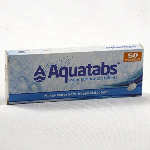 Hygiene4less Aquatabs - Agua Purificación Comprimidos 1 Tableta por Litro Agua - Caja De 50 - x 20