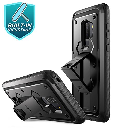 i-Blason Funda Galaxy S9 Plus Antigolpes Case con Soporte y Clip de Cinturón [Armorbox] SIN Protector de Pantalla para Samsung Galaxy S9 Plus 2018 Negro