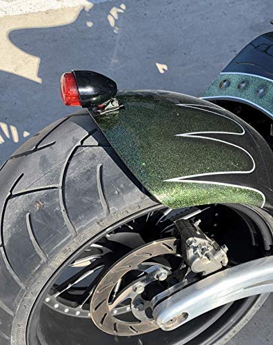 IGUANA CUSTOM - Piloto trasero de moto HAWK ECO negro con luz de freno, luz de posición y luz de matrícula - Homologado E-MARK