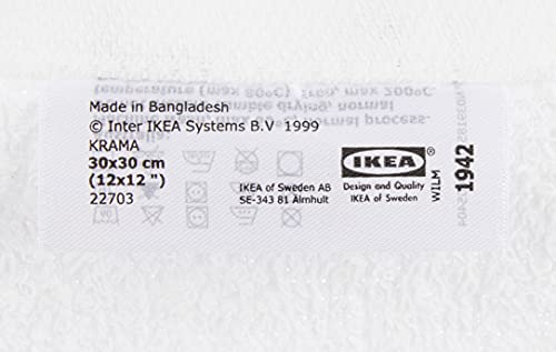 Ikea Toalla Pequeña, Algodón, Blanco, 32x17x4 cm, 10 Unidades