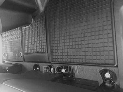 IL TAPPETO AUTO BY FABBRI 3 RIGUM903911 - Alfombrillas para Furgonetas y autocaravanas a Medida de auténtica Goma inodora, Color Negro