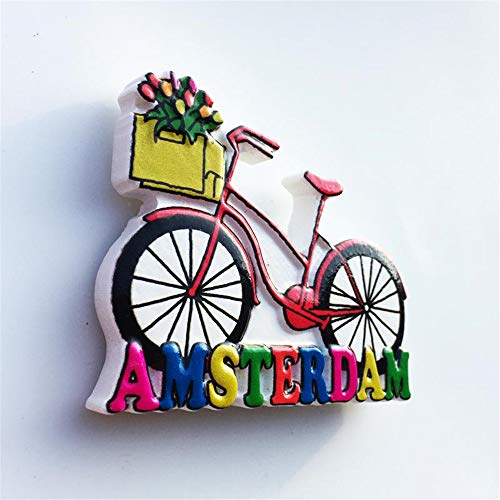 Imán para nevera de Ámsterdam Países Bajos, regalo de recuerdo turístico, decoración de la cocina, colección de pegatinas magnéticas