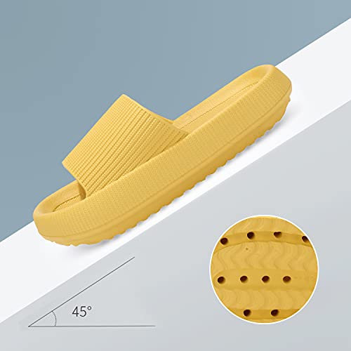 incarpo Unisex Chanclas y Sandalias de Piscina Para Mujer Zapatillas Casa Hombre Verano Pantuflas de baño,Amarillo,36/37