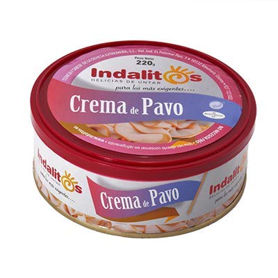 Indalitos - Paté (Crema de pavo, Bandeja 5 Latas 220 gr)