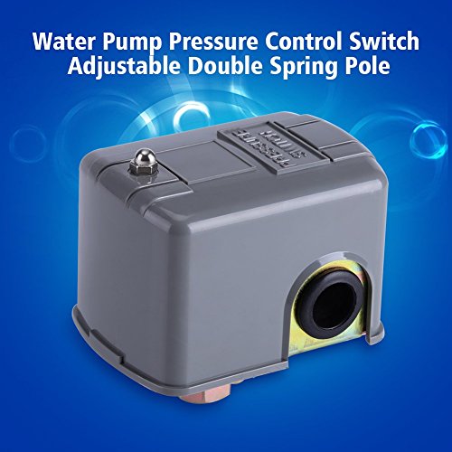 Interruptor de bomba de agua, 110 V-230 V, 40 – 60 PSI de doble muelle ajustable para el control de la presión