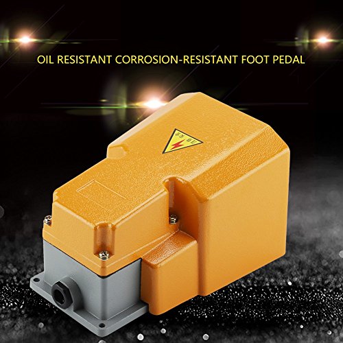 Interruptor de pie industrial, Pedal resistente a la corrosión resistente al aceite de aleación de aluminio 250V 10A con protector