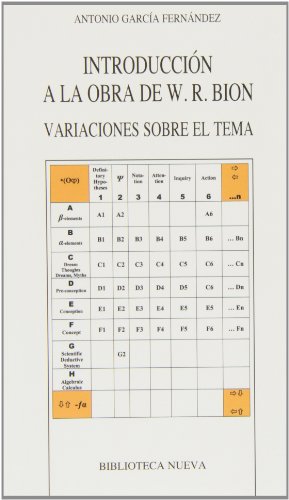 Introducción A La Obra De W. R. Bion: VARIACIONES SOBRE EL TEMA (NUEVOS TEMAS DE PSICOANALISIS)
