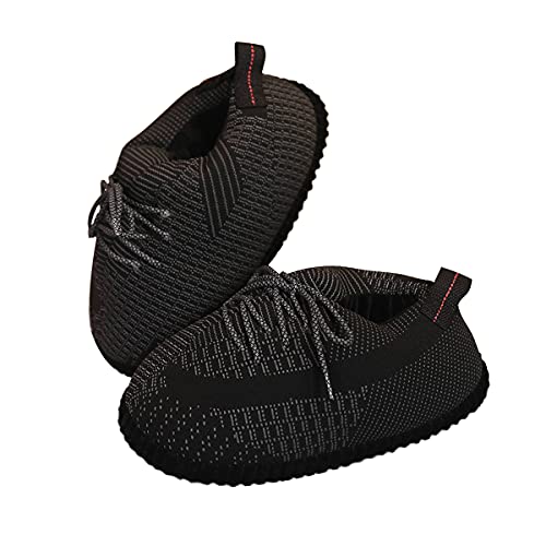 iPantuflas | Zapatillas Casa de Sneakers Yeezy Unisex Hombre Mujer | Talla única 35-43 | Pantuflas Originales para Regalar | Zapatillas de Invierno Calentitas para el hogar (Reflective Black)