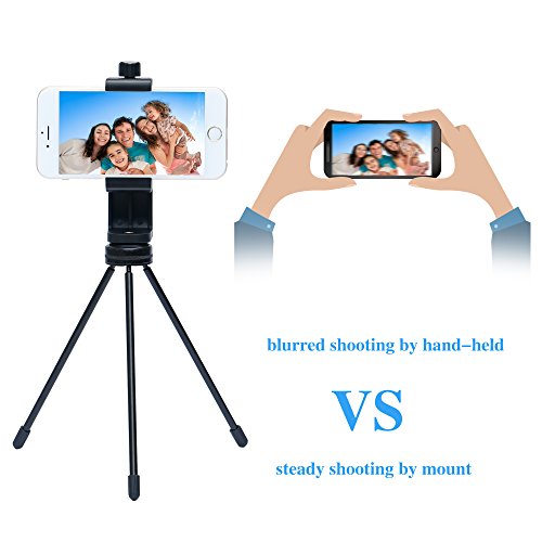 Ipow Adaptador para trípode Soporte Universal, Trípode Selfie Stick Monopod con cabeza de tornillo estándar de 1/4 "-20, Soporte para iPhone Samsung Huawei y Más