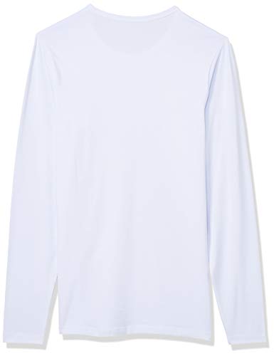 JACK & JONES Basic O-Neck tee L/S Noos Camisa Manga Larga, Blanco (Opt White), L para Hombre