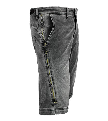 Jeanstrack Heras Jeans Pantalon Corto de Mountain Bike, Unisex Adulto, Grey, XL