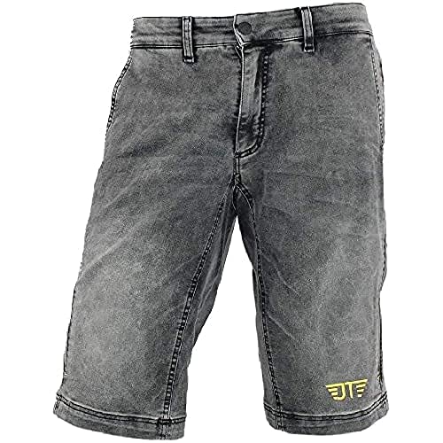 Jeanstrack Heras Jeans Pantalon Corto de Mountain Bike, Unisex Adulto, Grey, XL