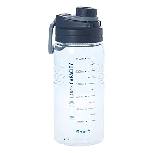Jingyukj-Botella de Agua Deportiva,1.5L Water Bottle,Botella de filtro con indicador de mililitros,botella de plástico,Para Athletic,Gimnasio, Oficina,Botella para te,Reutilizable Botella agua