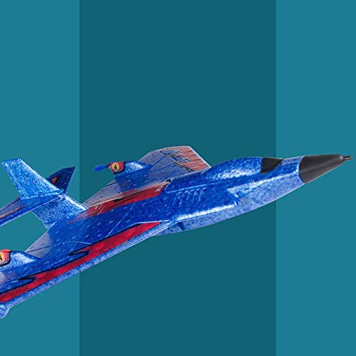 JSLCCT RC Glider Plane Wingspan RC Aircraft Material de Espuma Avión de Control Remoto con Luces Modelo de mar, Tierra y Aire Drone de ala Fija Juguete Navidad Regalos de cumpleaños, Naranja