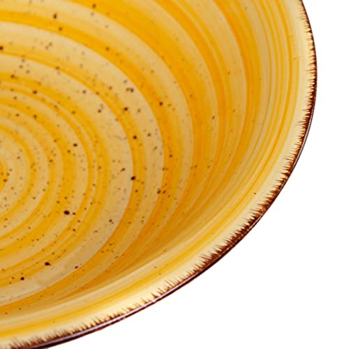 Juego de 6 platos hondos amarillos de stoneware de Ø 21 cm - LOLAhome