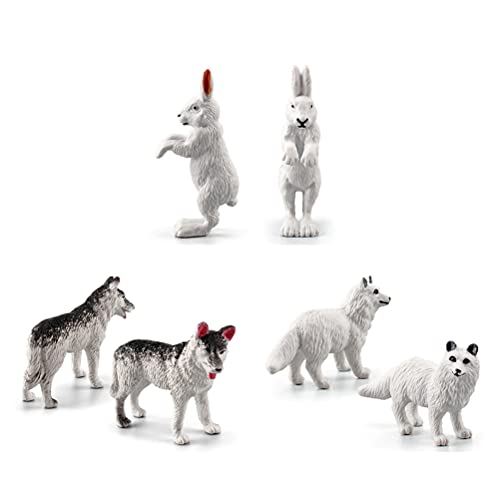 Juego de figuras de animales árticos, figuras de animales polares para niños, mini juguetes de animales, oso polar, juegos de juguetes para niños pequeños, 18 unidades