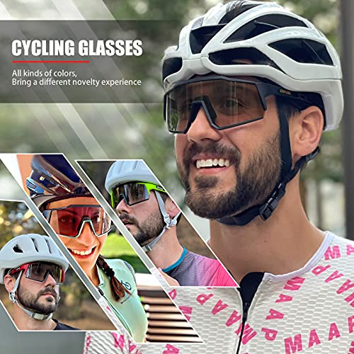 KAPVOE Gafas de Ciclismo Fotocromáticas con TR90 Gafas de Sol Deportivas Mujeres Hombres Running Transparente MTB Bicicleta Accesorios 01