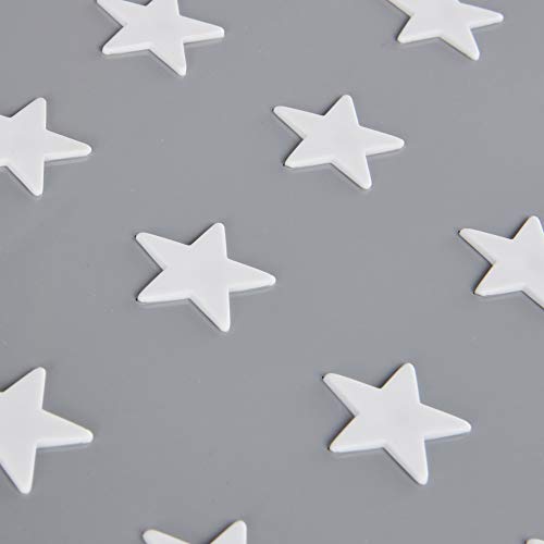 Keeeper Taburete Escalón Stars, De 18 Meses a 10 Años, Antideslizante, Tomek, stars gris, 40,5x28,5x14 cm