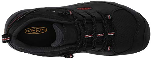KEEN Steens Low Height Waterproof Hiking Shoe, Zapatos para Senderismo Hombre, Black/Bossa Nova, 48 2/3 EU