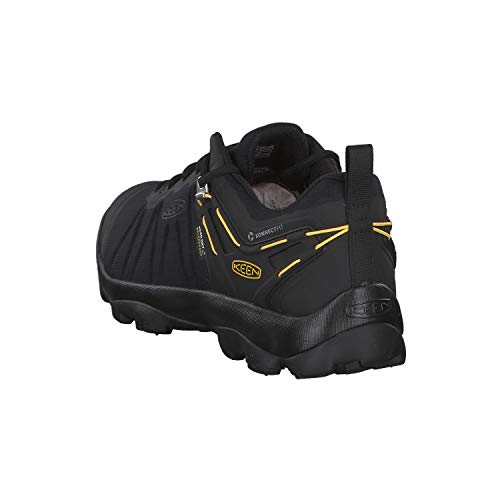KEEN Venture WP-M, Zapatos para Senderismo Hombre, Negro Amarillo, 40 EU