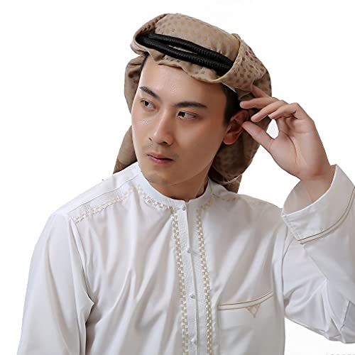 Kemelo Bufanda Musulmana árabe para Hombre Pañuelo en la Cabeza de Malasia Estampado a Cuadros elástico Hijab Ligero Sombreros Musulmanes islámicos Tradicionales, Sombreros de Mujer, G