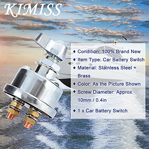 KIMISS 125A 8-60V Interruptor de batería de automóvil Desconecte el terminal de corte Aislador maestro para barco Marina 12V Camión de 24V