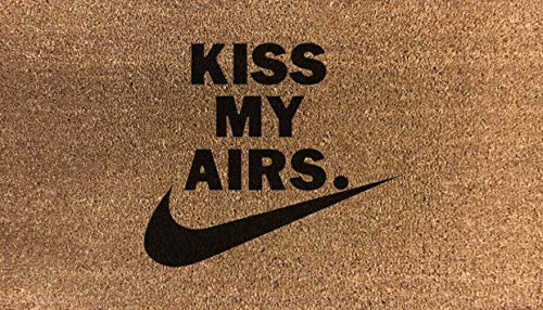 Kiss My Airs Coir - Felpudo (fibra de coco en interior), color gris claro, marrón y crema