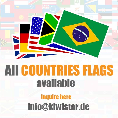 Kiwistar - Pegatina para coche (4,5 x 2,3 cm), diseño de bandera de país