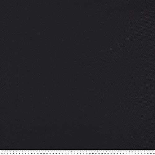 Kt KILOtela Tela por Metros de loneta resinada - para mantelería Antimanchas, Cojines, Bolsos - Tacto Suave Textil - Largo a elección de 50 en 50 cm | Jacquard Cuadros - Negro